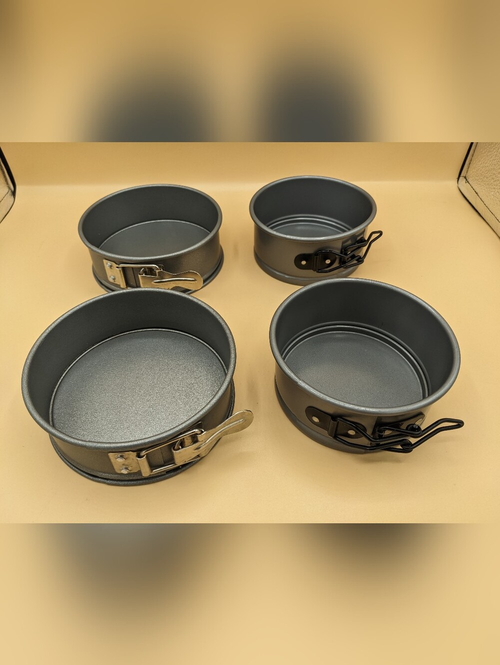 Mini Springform Pan Baking 2 Set of 2 4"-4.5" Diameter (1.5" H) Metal Pre-owned